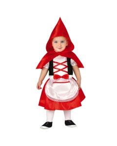 Kostum Halloween për fëmijë, Red Riding Hood, poliestër, 69-86 cm, e kuqe, 1 copë