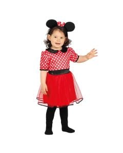 Kostum Halloween për fëmijë, Minnie Mouse, poliestër, 86-98 cm, e kuqe, 1 copë