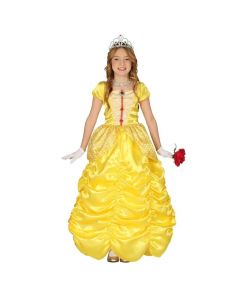 Kostum Halloween për fëmijë, Belle, poliestër, 95-105 cm, e verdhë, 1 copë