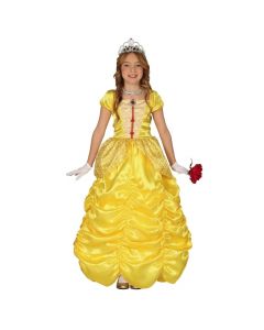 Kostum Halloween për fëmijë, Belle, poliestër, 110-115 cm, e verdhë, 1 copë