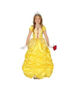 Kostum Halloween për fëmijë, Belle, poliestër, 125-135 cm, e verdhë, 1 copë