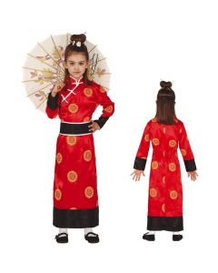 Kostum Halloween për fëmijë, Chinese Lady, poliestër, 142-148 cm, e kuqe, 1 copë