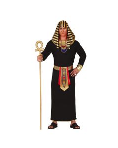 Pharaoh adult Halloween costume, polyester, 48/50 cm, black, 1 piece