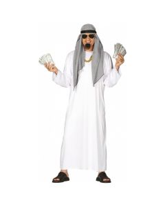 Kostum Halloween për të rritur, Sheikh, poliestër, 52/54 cm, e bardhë, 1 copë