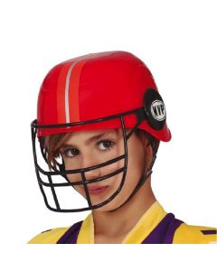 Helmetë futbolli amerikan, plastikë, universal, e kuqe, 1 copë
