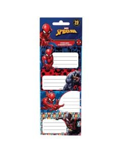 Adhesive labels with characters, Spiderman, paper, assorted, 20 pieces