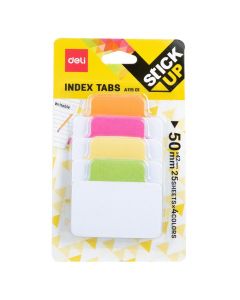 Sticky indexes, Deli, paper, 5x4.2 cm, assorted, 100 pieces
