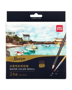 Wood paints, Deli, 24 colors, 1 pack