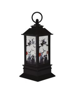Lantern ndricues, me qirinj, plastike, me bateri, e zezë, 18x9 cm, 1 copë