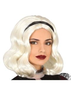 Paruke halloweeni, me fjongo, e bardhë, 1 copë