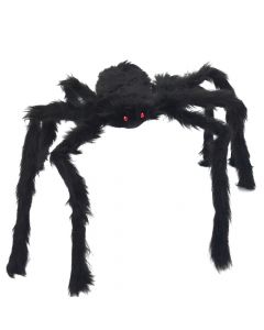 Spider with hair, 60 cm, black, 1 piece