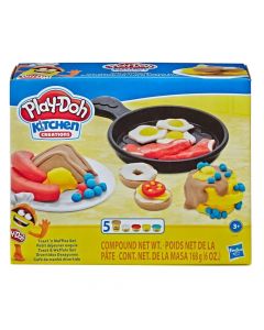 Plasticine and shapes set, Beakfast, Kitchen Creations, Play Doh, plasticine and plastic, 5 pieces