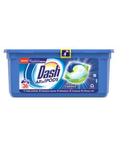 Laundry detergent, Dash pods, All in 1, classic, 26 washes