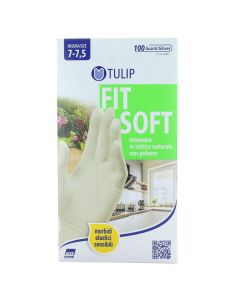 Cleaning gloves, Tulip, Latex, M, 7-7.5, 100 pieces