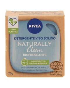 Solid soap, Nivea, for the face, 75 g, almond and cranberry oil, 1 piece
