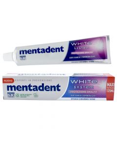 Toothpaste, Mentadent, white, enamel, 125 ml, 1 piece