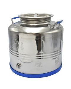 Olivari stainless steel can, 30 lt, silver, with reinforcement