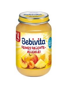 Bebivita mixed fruit puree, + 4 months, 190gr