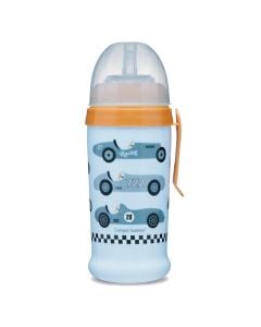 Canpol bottle, plastic, 350 ml, car blue, 12m+