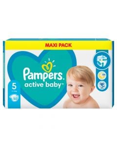 Panolina per bebe, Pampers Junior S 5 (11-16 kg), 50 cope