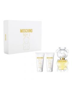 Set Eau de Parfum (EDP) for women, Moschino, Perfume 50 ml, Body lotion 50 ml, shower gel, 50 ml, glass, 3 pieces