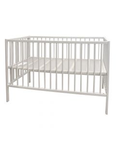 Children's bed, San, beech wood, white, 120x60 cm, 1 piece