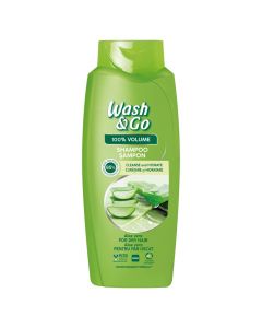 Shampo flokësh për volum, me efekt hidratues, Wash & Go, plastikë, 360 ml, e gjelbër, 1 copë