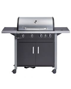 Gas barbecue, Enders, Chicago, 134.5x53x108 cm, gray, stainless steel, 4 burners, 1 piece