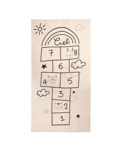 Decorative carpet for children, 150x80, with beige numbers, 1 piece