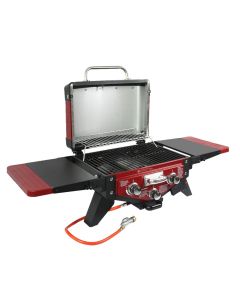 Barbekju-smoker me gaz, El Fuego, Medison, e kuqe, vatra 2+1, 63.5x49x38 cm, 1 copë