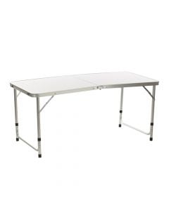 Portable table for camping, aluminum, 60x60 cm, beige, 1 piece