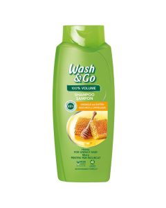 Shampo flokësh për volum, me efekt zbutës, Wash & Go, plastikë, 675 ml, e gjelbër, 1 copë
