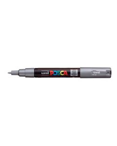 Water-based marker, UNI POSCA, PC-1M, Silver, 1 piece