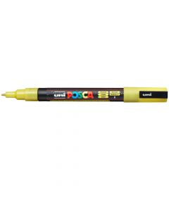 Marker me bazë uji, UNI POSCA, PC-3M, 0.9-1.3mm, Glitter yellow, 1 copë