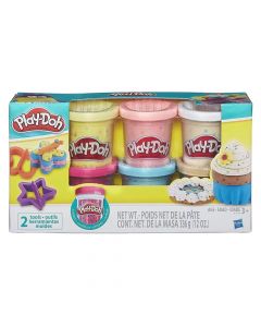 Plasticine for children, Play Doh confetti, 6x336 gr, mixed, 1 pack