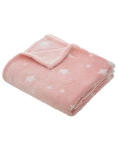 Blanket for children, polyester, pink, 150x125 cm, 1 piece