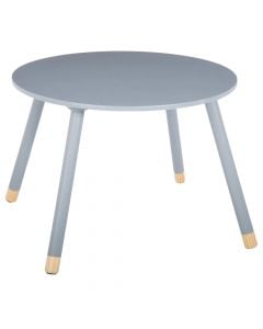 Tavolinë për fëmijë, MDF dhe druri, 60x60x43 cm, gri, 1 copë