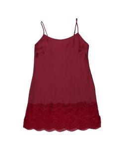 Fustan me rripa, saten, per gjume, e kuqe, 1 cope