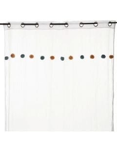 Curtains for children's room, polyester, 240x140 cm, white, 1 piece