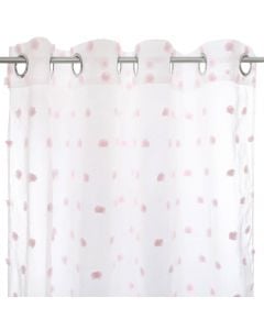 Curtains for children's room, polyester, 240x140 cm, pink and white, 1 piece
