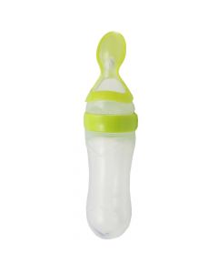 Silicone baby spoon, Kangaroo, green, 6 months +, 90 ml, 1 piece