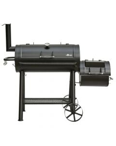 Smoker-barbecue with charcoal, El Fuego, Buffalo, metal, 155x132x78 cm, black, 1 piece