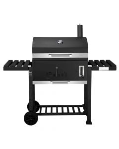 Smoker-barbecue with charcoal, El Fuego, Ontario XXL, metal, 139x119.5x67 cm, black, 1 piece