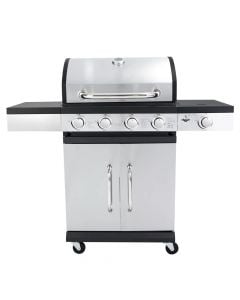 Gas barbecue, El Fuego, San Antonio 4+1, 120x110x48 cm, stainless steel, silver, 1 piece