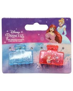 Kapëse flokësh për fëmijë, Princess, plastike, blu/rozë, 2 copë