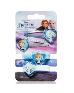 Set of clips and hair ties, Frozen II, mixed, 2 clips + 2 hair ties