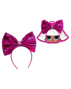 Hair clip for children, LOL Surprise, 3D, pink, 1 piece
