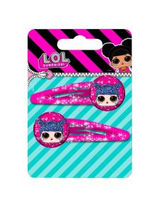 Hair clips for children, LOL Surprise, pink, 2 pieces