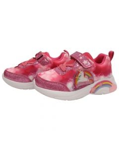 Children's sneakers, Unicorn, with lights, 24/30, pink, 1 pair