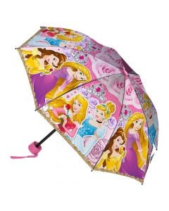Umbrella for children, Princess, plastic and polyester, pink, 1 piece